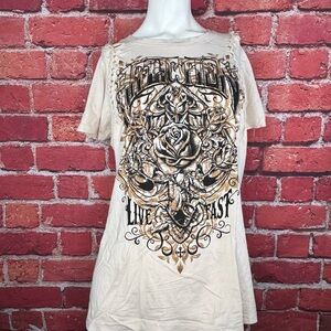 Affliction Women’s Graphic T-Shirt -Size: XL -NWOT